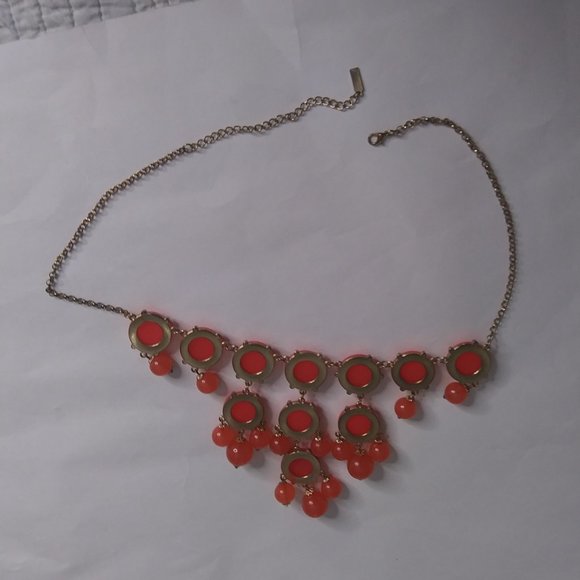 Baublebar statement necklace orangey pinkish baubles - Picture 12 of 16